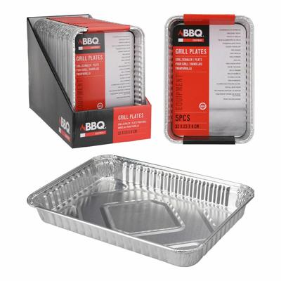 BBQ Aluminium Bakjes 5st