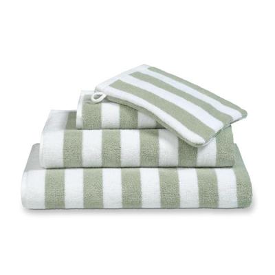 Vandyck Vandyck Verona Stripes Washandje 16x22 smoke green