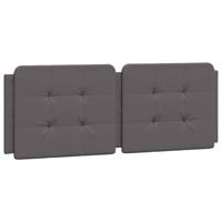 Bed met matras kunstleer grijs 140x200 cm - thumbnail