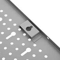 VidaXL Gaatjespanelen wandgemonteerd 4 st 40x58 cm staal - thumbnail