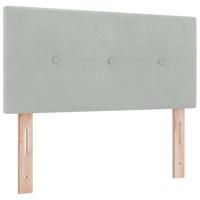 Boxspringbed met Matras met matras Lichtgrijs 90 x 200 cm Stof - thumbnail