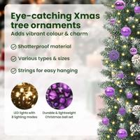 VidaXL Kunstmatige slanke kerstboom met 300 led groen en wit 210 cm - thumbnail