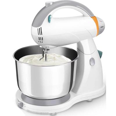 Witte Handmixer met Mengkom en Turbo Functie - 300 Watt