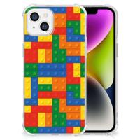 iPhone 14 Doorzichtige Silicone Hoesje Blokken - thumbnail