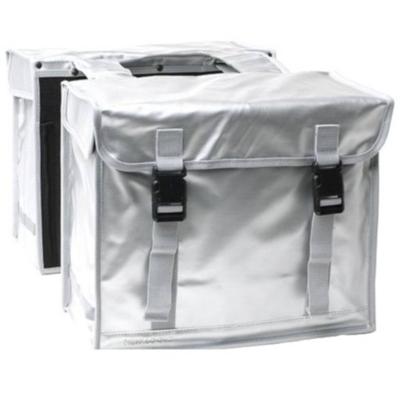 Newlooxs New looxs bisonyl dubbele fietstas - waterdicht, ijzersterk, zilver - 46l - elektrische fietsen, stadsfietsen
