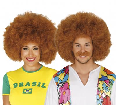 Extra grote bruine Afro pruik