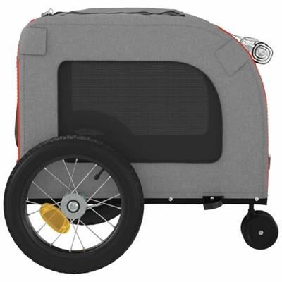 Fietskar voor huisdieren Oranje en Grijs 125 x 53 x 54 cm