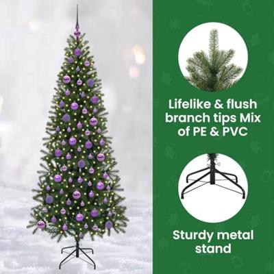Kunstkerstboom met 300 LED met standaard Groen 180 cm PE en PVC