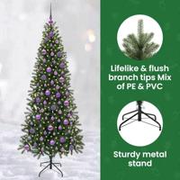 Kunstkerstboom met 300 LED met standaard Groen 180 cm PE en PVC - thumbnail