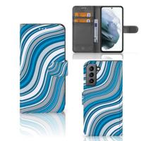 Samsung Galaxy S21 FE | Telefoon Hoesje | Waves Blue - thumbnail