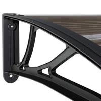 VidaXL Deurluifel 400x100 cm polycarbonaat zwart - thumbnail