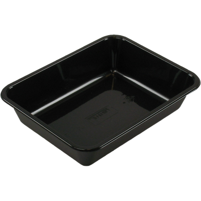 Bak | CPET | 1-vaks | menubak | 228x178x50mm | zwart | 360 stuks