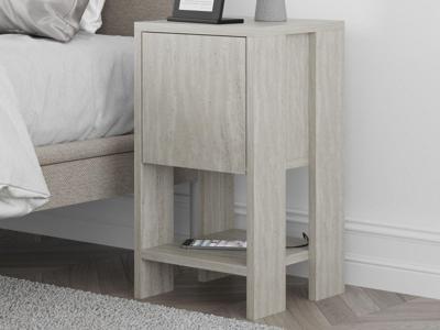 Nachtkastje EMAR 1 klapdeur travertijn