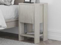 Nachtkastje EMAR 1 klapdeur travertijn - thumbnail
