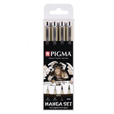 Sakura • pigma micron manga set sepia 4stuks