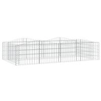 VidaXL Schanskorf gewelfd verhoogd 200x100x50 cm gegalvaniseerd ijzer - thumbnail