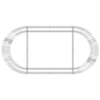 Gabion plantenbak verhoogd 200x100x50 cm gegalvaniseerd ijzer - thumbnail