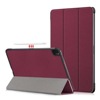 3-Vouw sleepcover hoes - iPad Pro 11 inch (2018/2020/2021) - Bordeaux Rood 3-Vouw sleepcover hoes - iPad Pro 11 inch (2018/2020/2021) - Bordeaux Rood