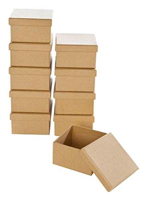 Doos karton Folia mini 7,5x7,5x4,5cm 10 stuks kraft