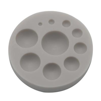 Ronde siliconen fondant taart schimmel DIY bakken decoratie chocolade tool (grijs)
