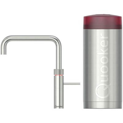 Quooker Fusion Square Keukenkraan Set - Kokend Warm- en Koud Water - RVS - Inclusief COMBI Reservoir