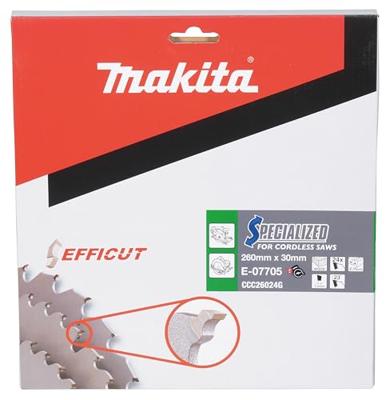Makita E-07705 Cirkelzaagblad 260 x 30 x 2.15 mm Aantal tanden: 24 1 stuk(s) - thumbnail