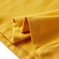 Kindershirt met lange mouwen dierenprint 128 donker okerkleurig - thumbnail