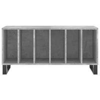 Platenkast 100x38x48 cm bewerkt hout betongrijs - thumbnail