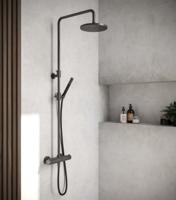 Hotbath Complete Regendoucheset Cobber Thermostatisch Opbouwset Met Thermostaat Chroom - thumbnail