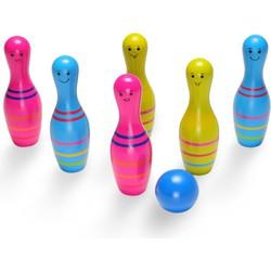 BS Toys houten bowlingset skittels junior, 7dlg.