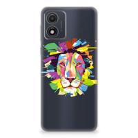 Motorola Moto E13 Telefoonhoesje met Naam Lion Color - thumbnail