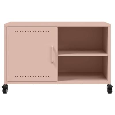Tv-meubel 68x39x43,5 cm koudgewalst staal roze
