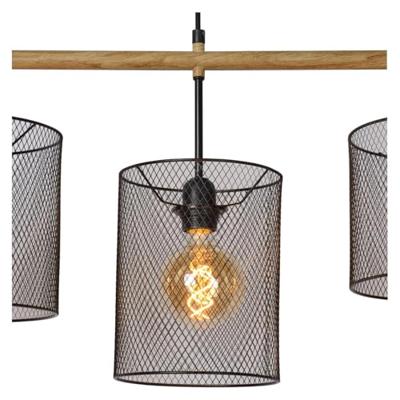 Lucide BASKETT - Hanglamp - 4xE27 - Zwart