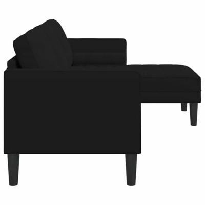 Bankstel met kussen Zwart Polyester