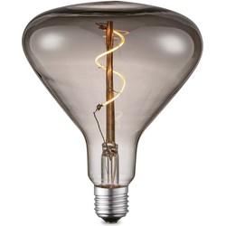 Edison Vintage LED lamp E27 LED filament lichtbron, Spiraal, Flex 14/14/16cm, Rook, Retro LED lamp Dimbaar, 3W 80lm 1800K, warm wit licht, geschikt voor E27 fitting