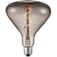 Edison Vintage LED lamp E27 LED filament lichtbron, Spiraal, Flex 14/14/16cm, Rook, Retro LED lamp Dimbaar, 3W 80lm 1800K, warm wit licht, geschikt voor E27 fitting - thumbnail