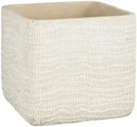 Mica Decorations bloempot Siri vierkant 17,5x17,5x16cm licht grijs - thumbnail