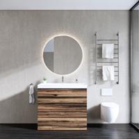 Onderkast Gliss Design Hades 2 Softclose Laden 100x84.5x45cm Ruw Natuur (wastafel keuze) - thumbnail