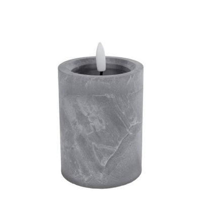 Kaars led ivar 1-pit h12,5 cm beton Van Manen - Van manen