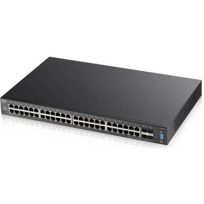 ZyXEL XGS2210-52 Managed L2 Gigabit Ethernet (10/100/1000) 1U Zwart ZyXEL XGS2210-52 Managed L2 Gigabit Ethernet (10/100/1000) 1U Zwart