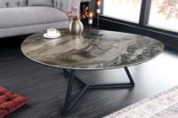 Moderne salontafel MARVELOUS 90cm taupe marmeren keramiek gemaakt in Italie - 42141 - thumbnail