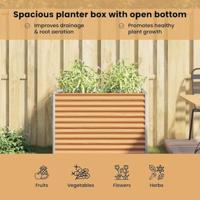 Verhoogde plantenbak 98 x 50 x 68 cm Gegalvaniseerd staal - thumbnail