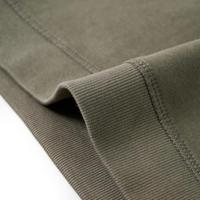 Kindertrui met capuchon terreinwagenprint 128 kakikleurig - thumbnail