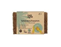 Fairzone Schuurspons - kokos - 2 stuks - thumbnail