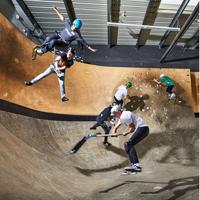 Chilli Pro Scooter BASE / ROCKY Universeel Stuntstep Zwart, Blauw - thumbnail