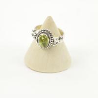 Zilveren Ring met Peridoot Maat 16 (Sterling Zilver 925) - thumbnail