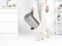 Brabantia Newicon Pedaalemmer 12L Mat Staal - thumbnail