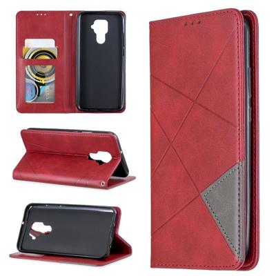 Voor Huawei mate 30 Lite Rhombus textuur horizontale Flip magnetische lederen draagtas met houder & kaartsleuven (rood) Voor Huawei mate 30 Lite Rhombus textuur horizontale Flip magnetische lederen draagtas met houder & kaartsleuven (rood)