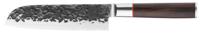 Santoku mes - GESMEED - SEBRA - 440C Japans staal - Dalbergia houten handvat - 18 cm lang - thumbnail