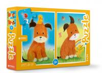 Rebo Productions hond & eendje legpuzzel junior 24/24 stukjes - thumbnail